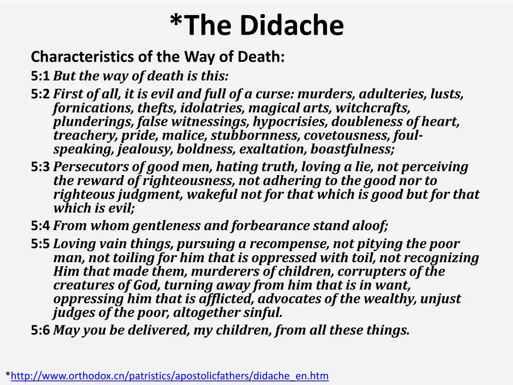 the didache 18