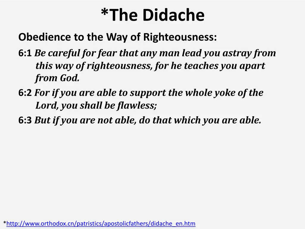 the didache 19