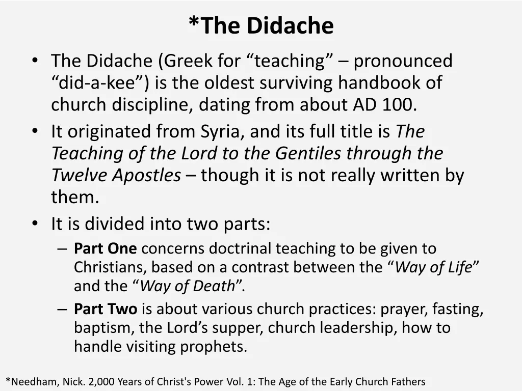 the didache 2