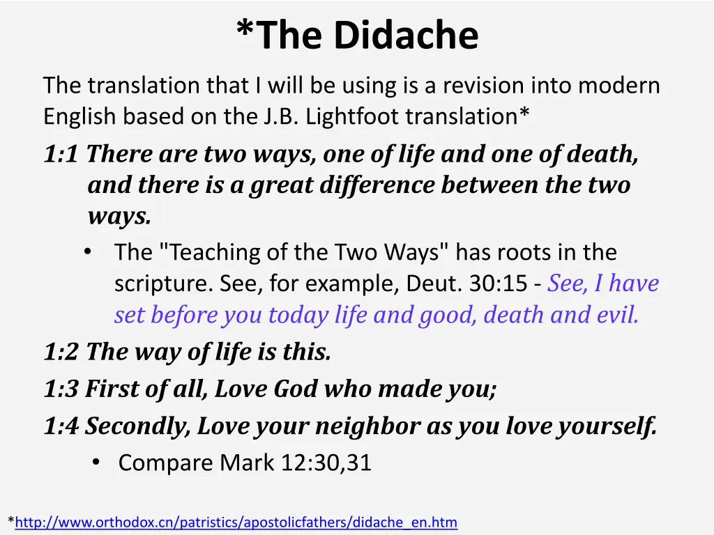the didache 4