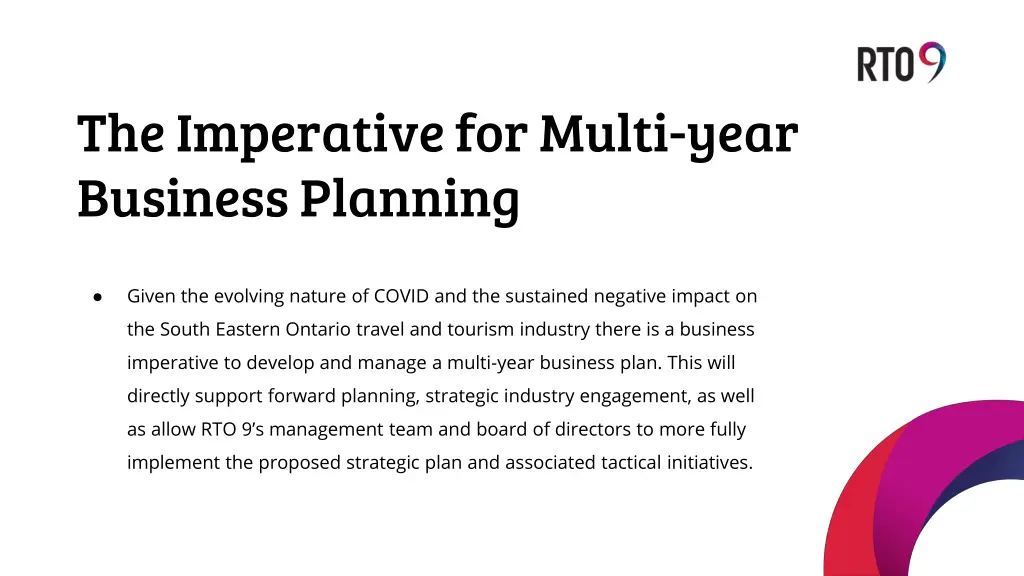 the imperative for multi year business planning