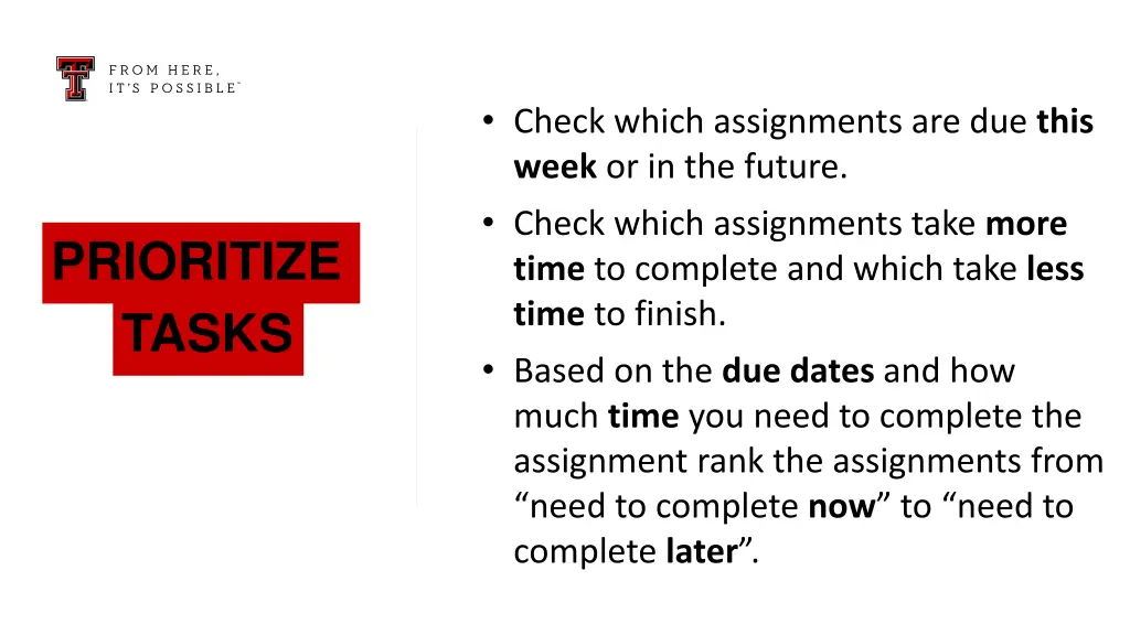 check which assignments are due this week