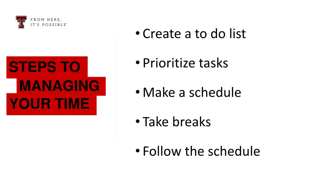 create a to do list