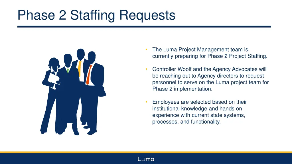 phase 2 staffing requests