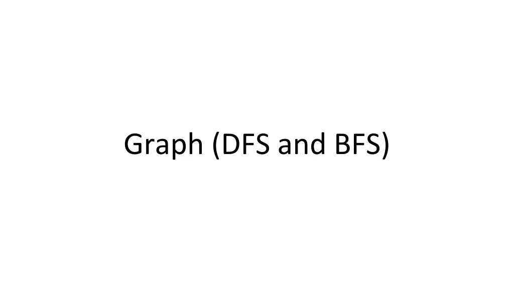 graph dfs and bfs