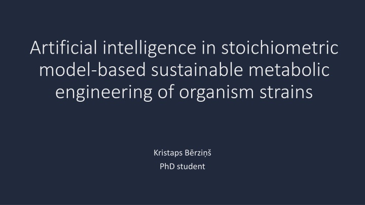 artificial intelligence in stoichiometric model