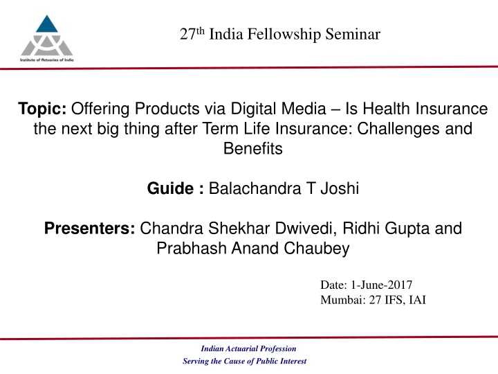 27 th india fellowship seminar