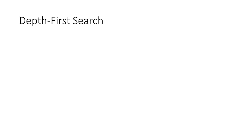 depth first search