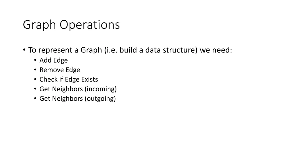 graph operations