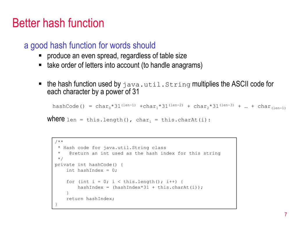 better hash function
