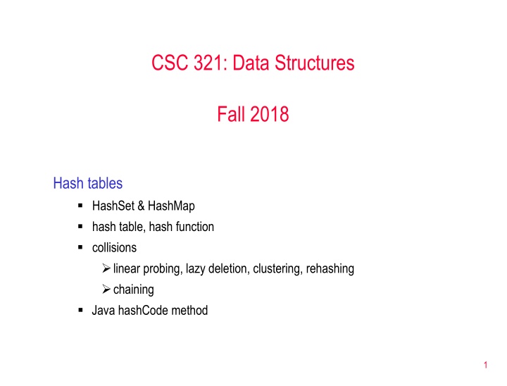 csc 321 data structures