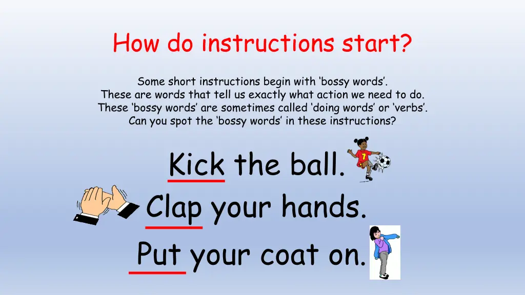 how do instructions start