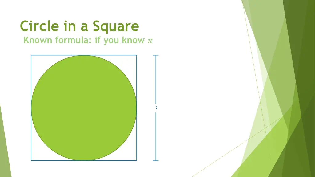 circle in a square known formula if you know