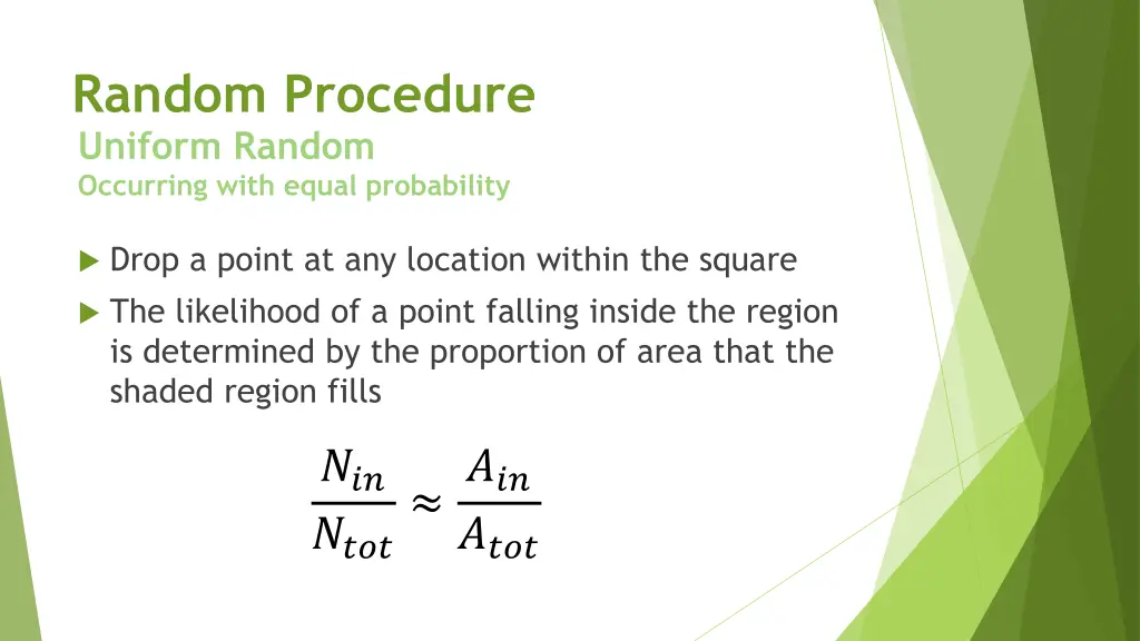 random procedure uniform random occurring with