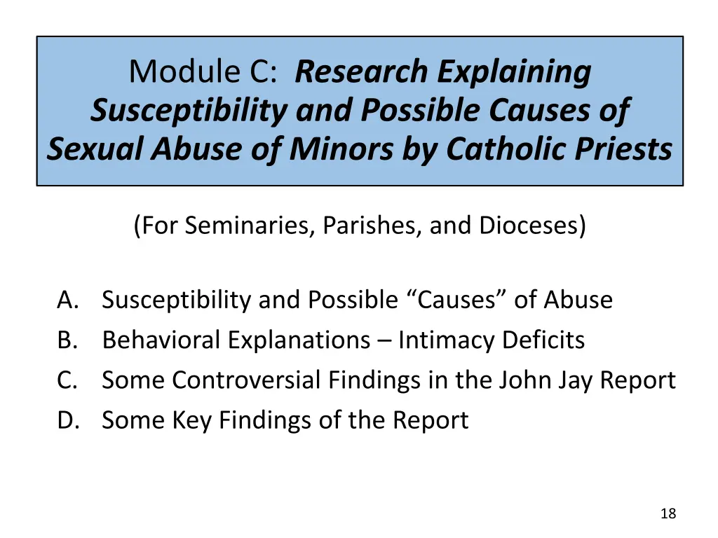 module c research explaining susceptibility