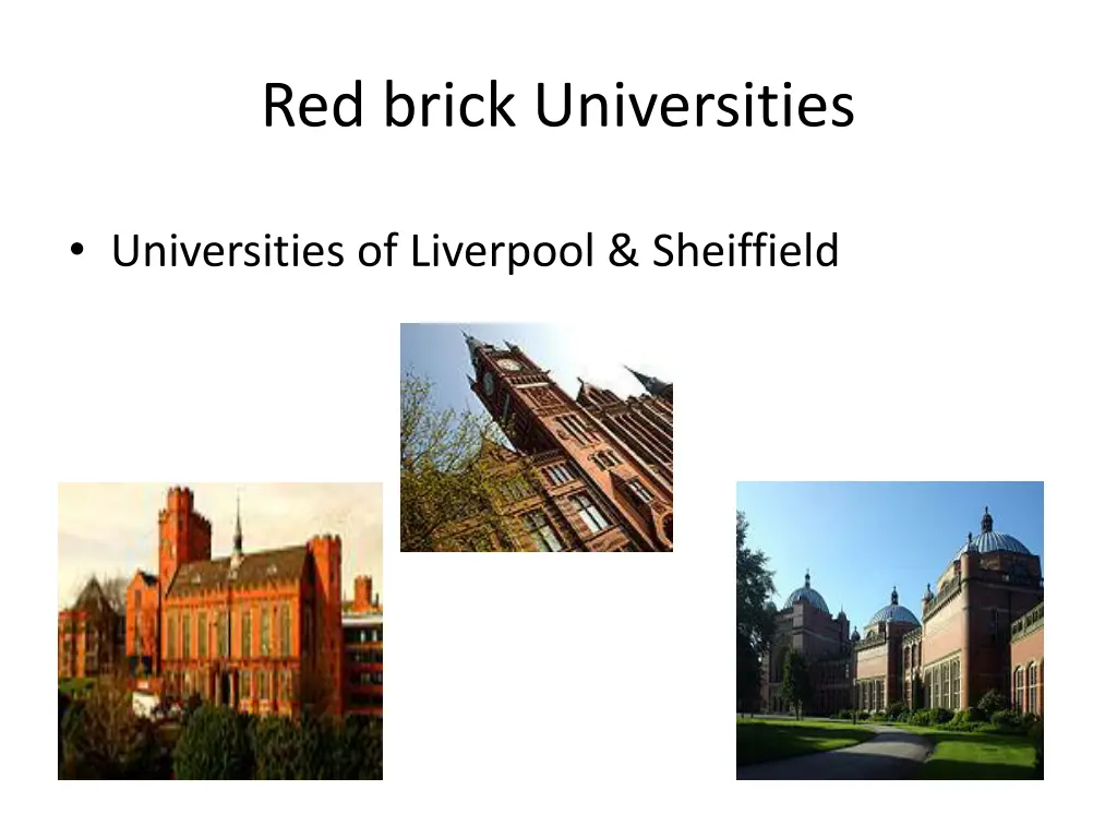 red brick universities
