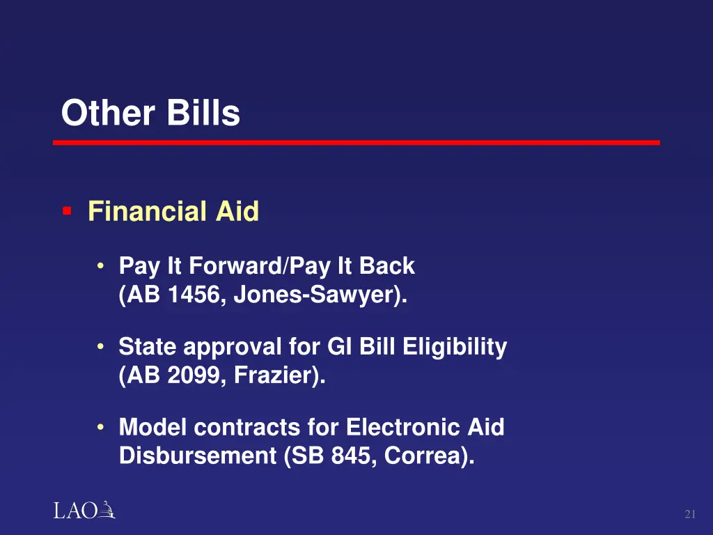 other bills