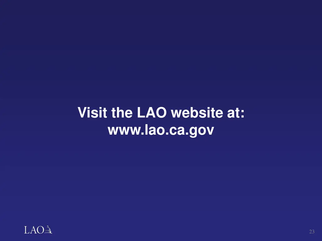 visit the lao website at www lao ca gov