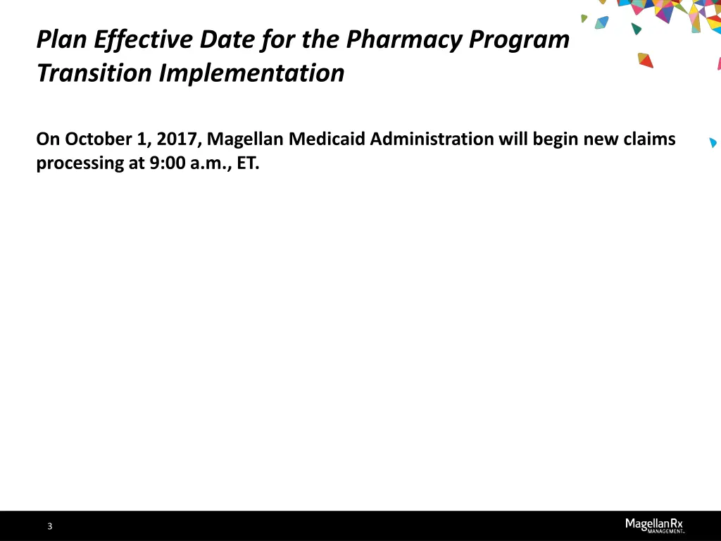 plan effective date for the pharmacy program