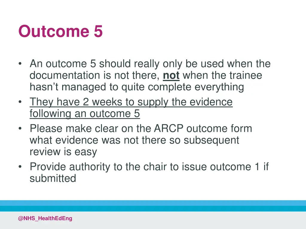 outcome 5