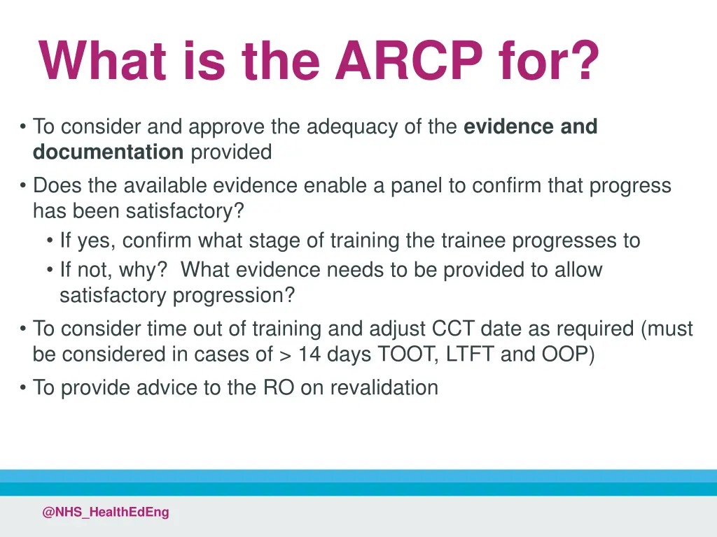 what is the arcp for
