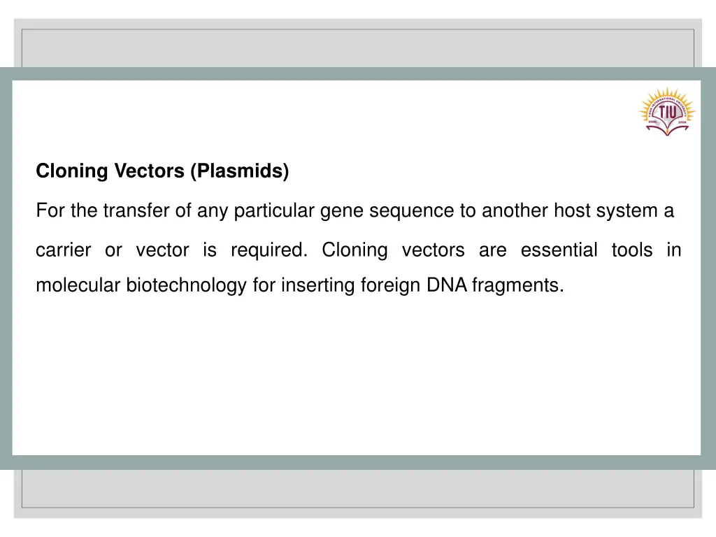 cloning vectors plasmids