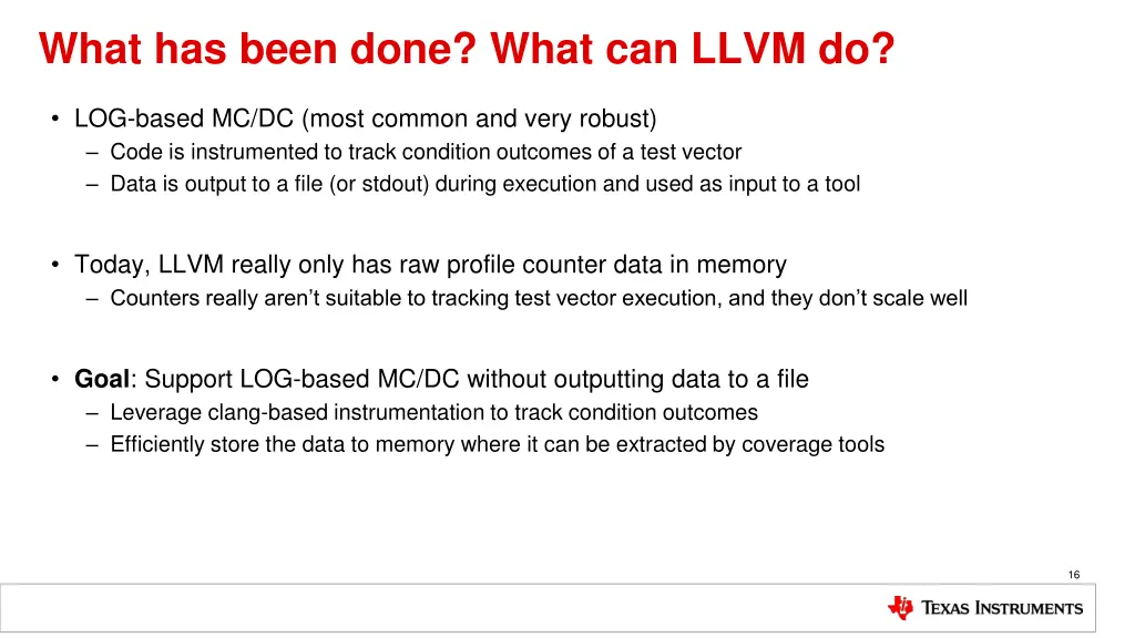 what has been done what can llvm do