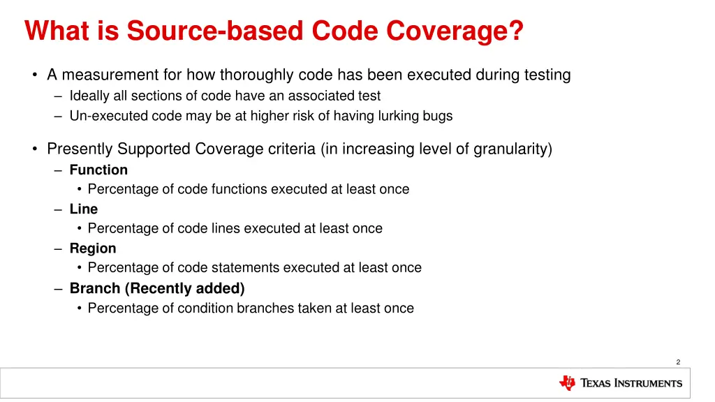 what is source based code coverage