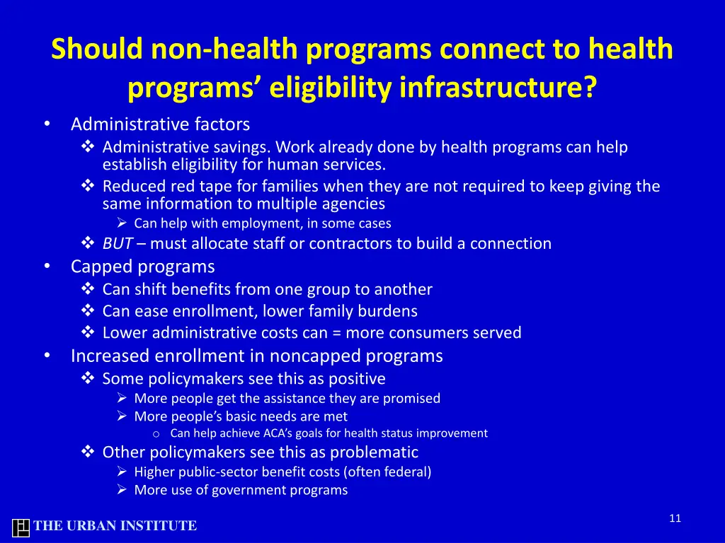 should non health programs connect to health