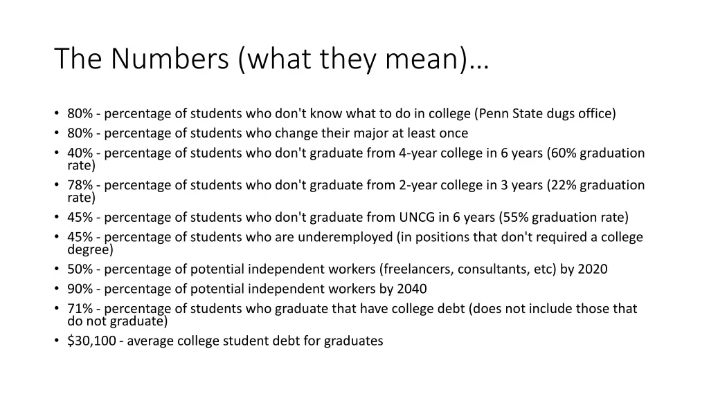 the numbers what they mean