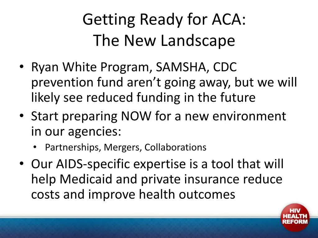 getting ready for aca the new landscape