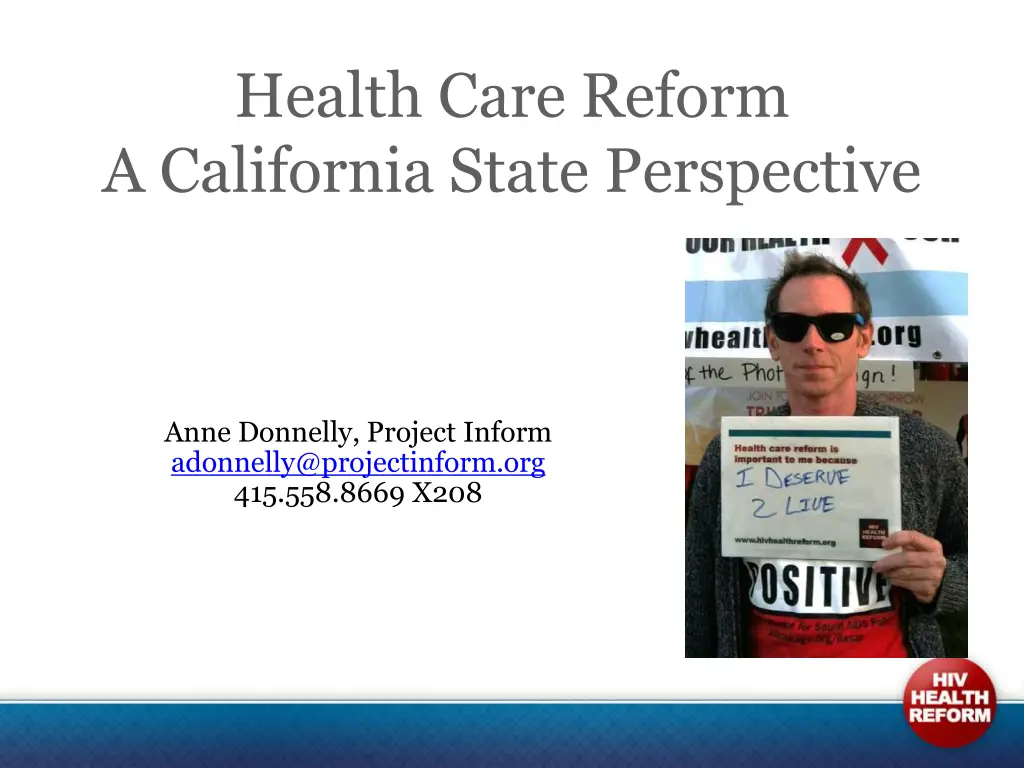 health care reform a california state perspective