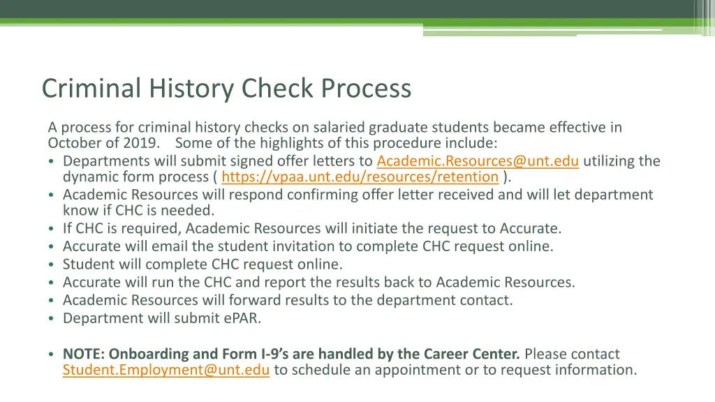 criminal history check process