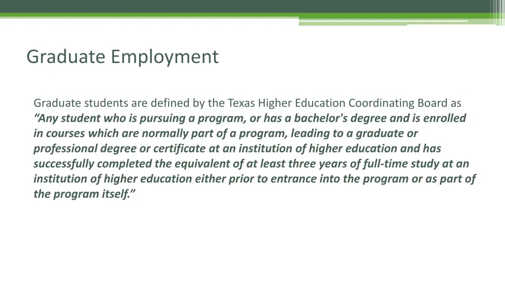 graduate employment