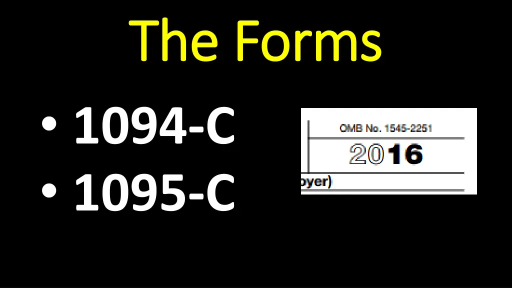 the forms the forms 1094 c 1095 c