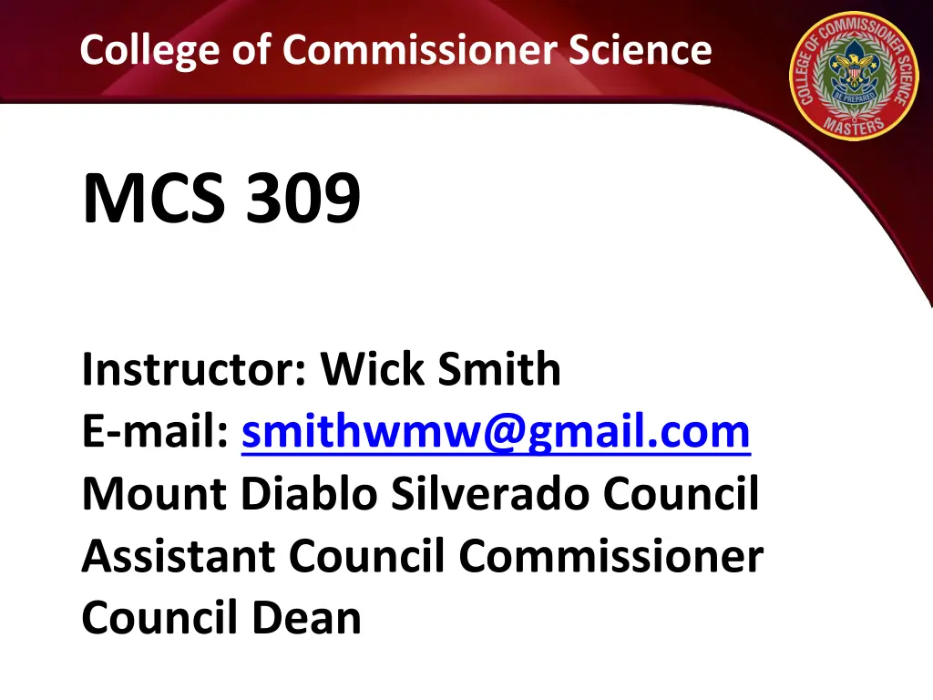 college of commissioner science 1