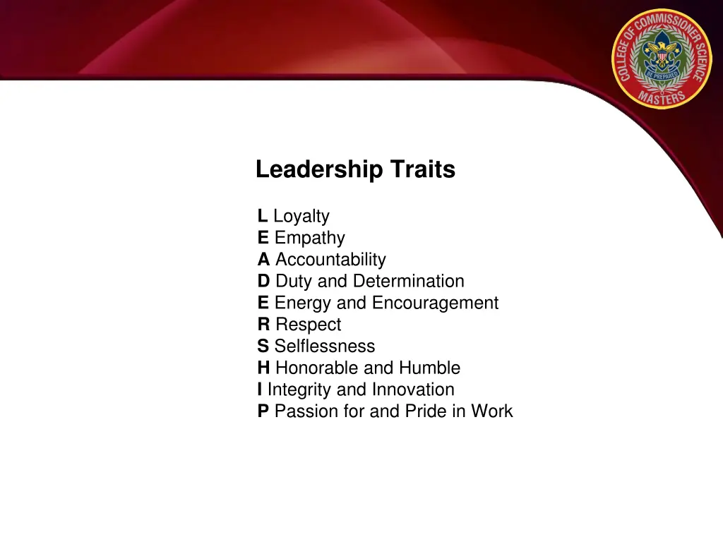 leadership traits