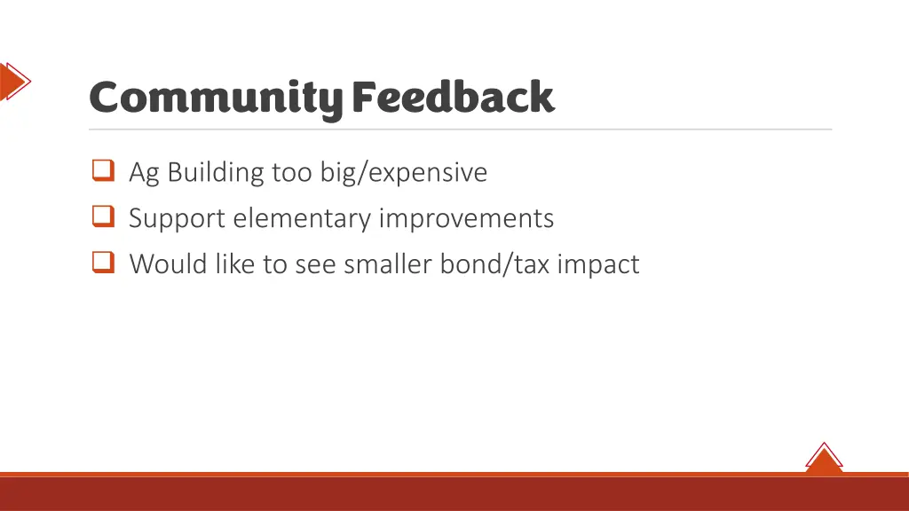 community feedback