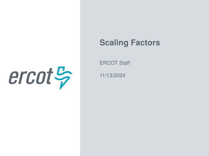 scaling factors