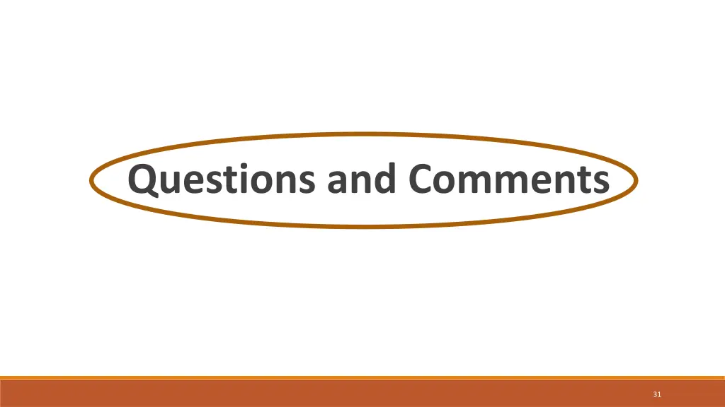 questions and comments