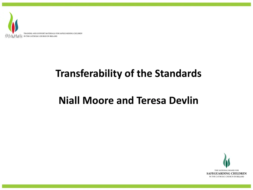 transferability of the standards
