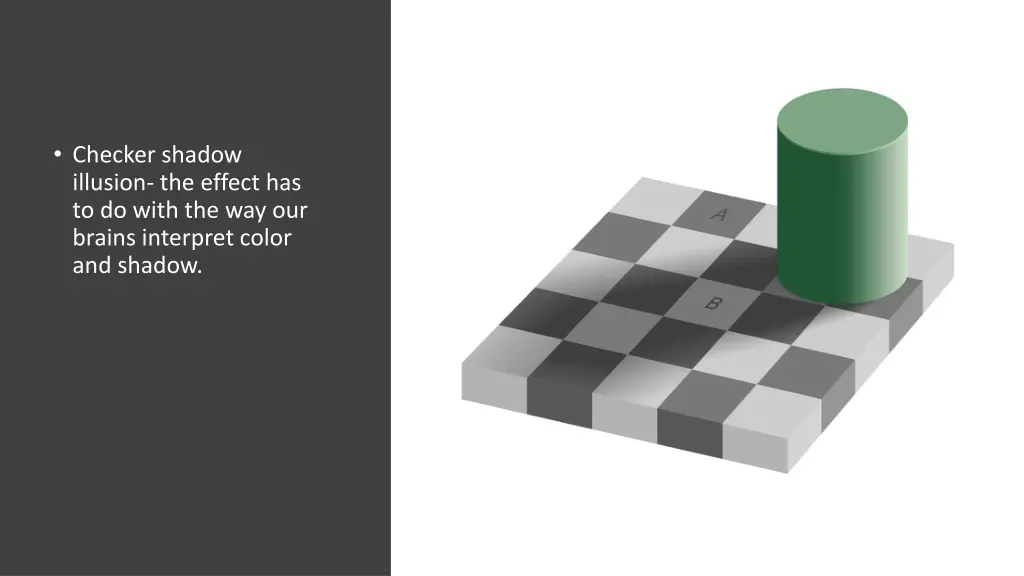 checker shadow illusion the effect has to do with