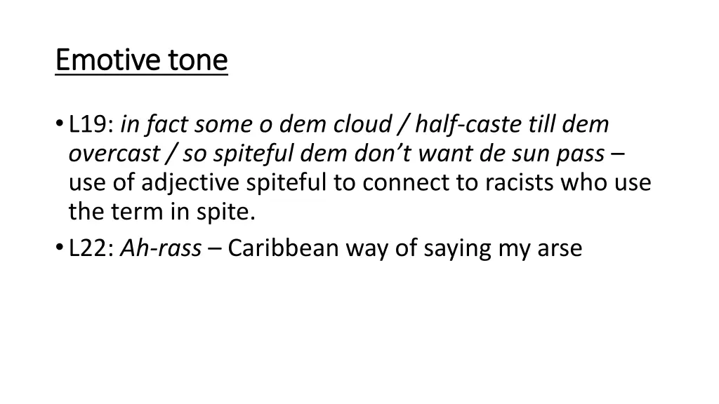 emotive tone emotive tone