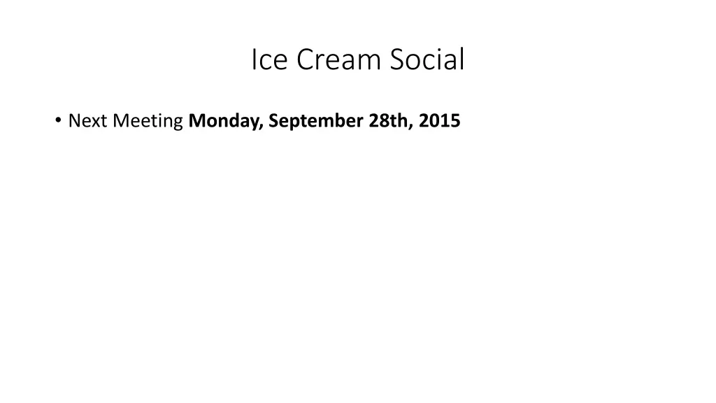 ice cream social