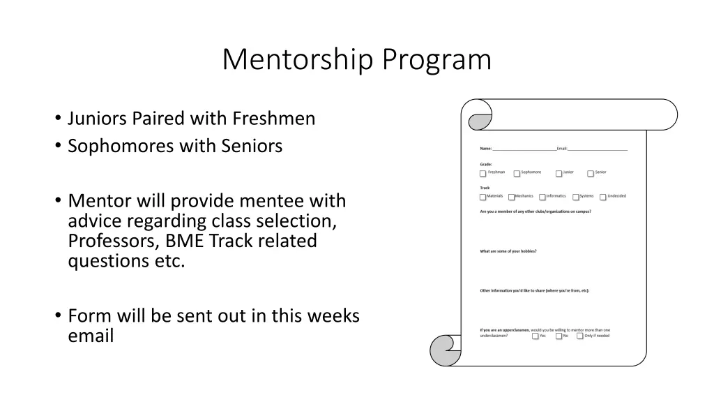mentorship program