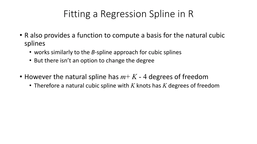 fitting a regression spline in r 1