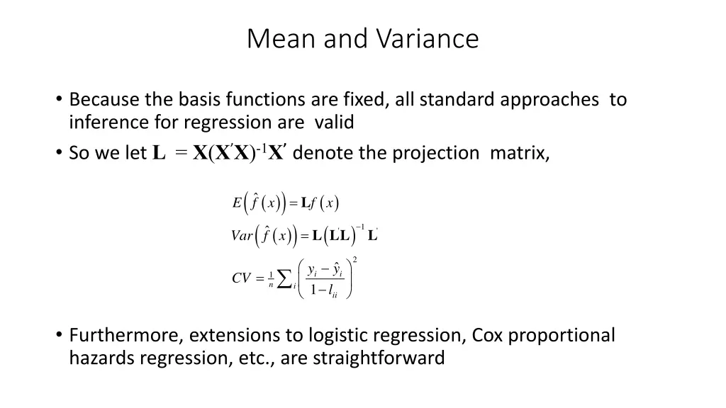 mean and variance