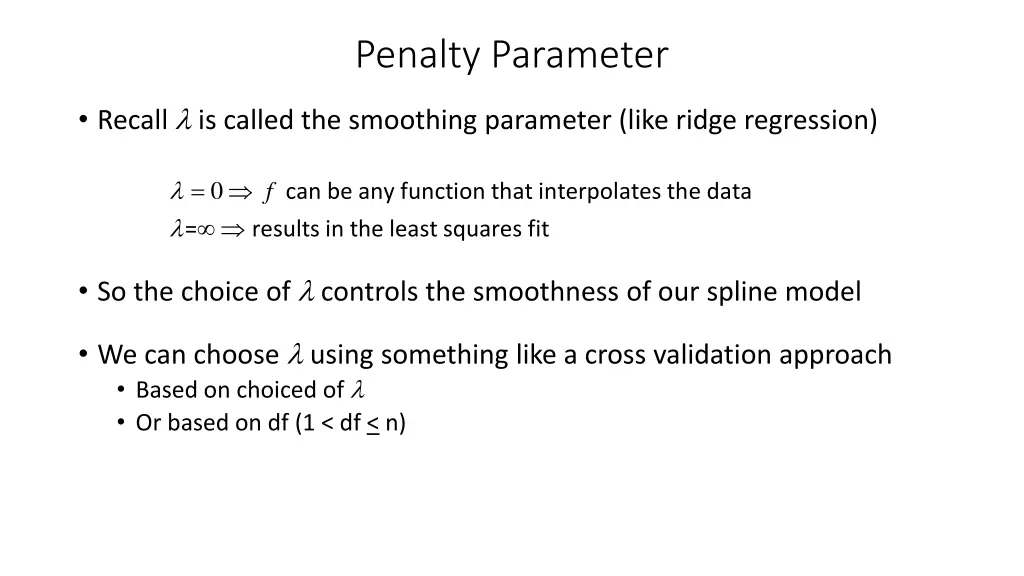 penalty parameter