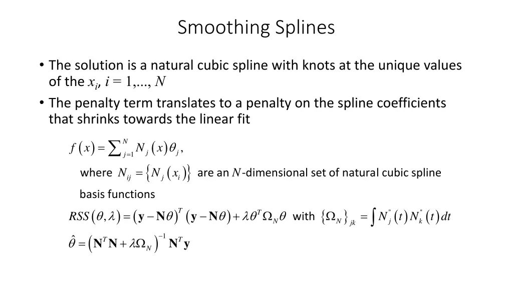 smoothing splines 2