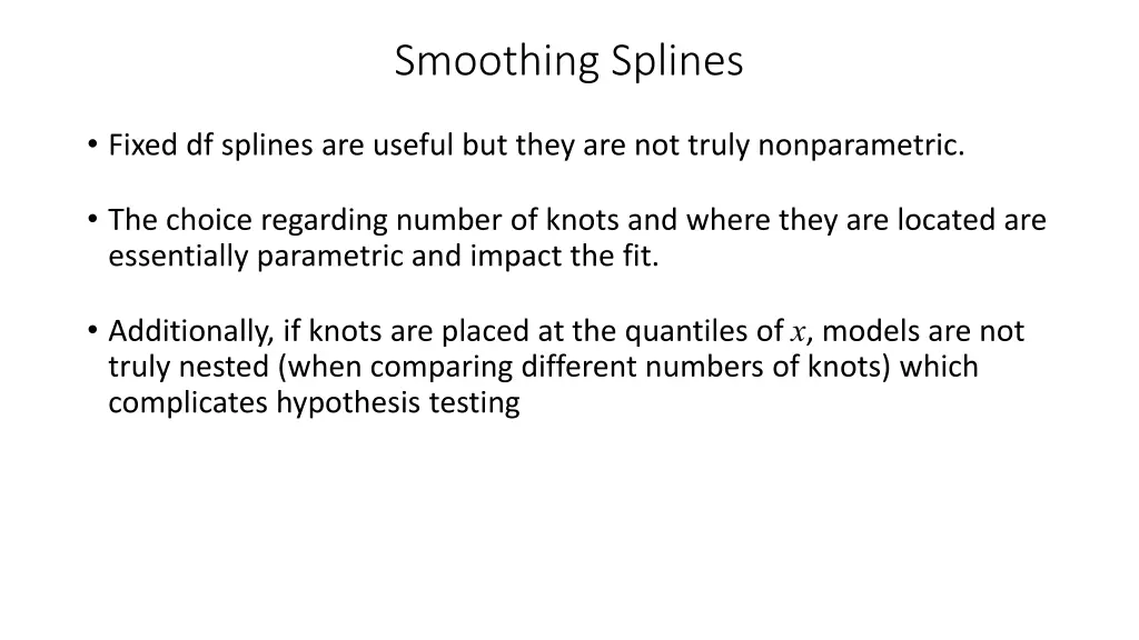 smoothing splines